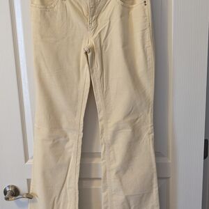 GAP Ultra Low Rise Stretch Corduroy Pants in Cream
